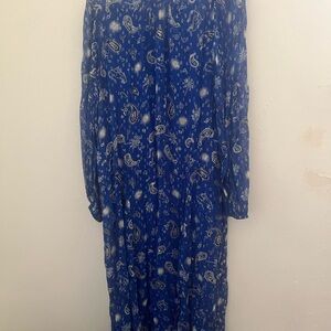 Never Fully Dressed Royal Blue Paisley Dress